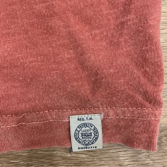 Lucky Brand - coral tee with button detail - Picture 3 of 4